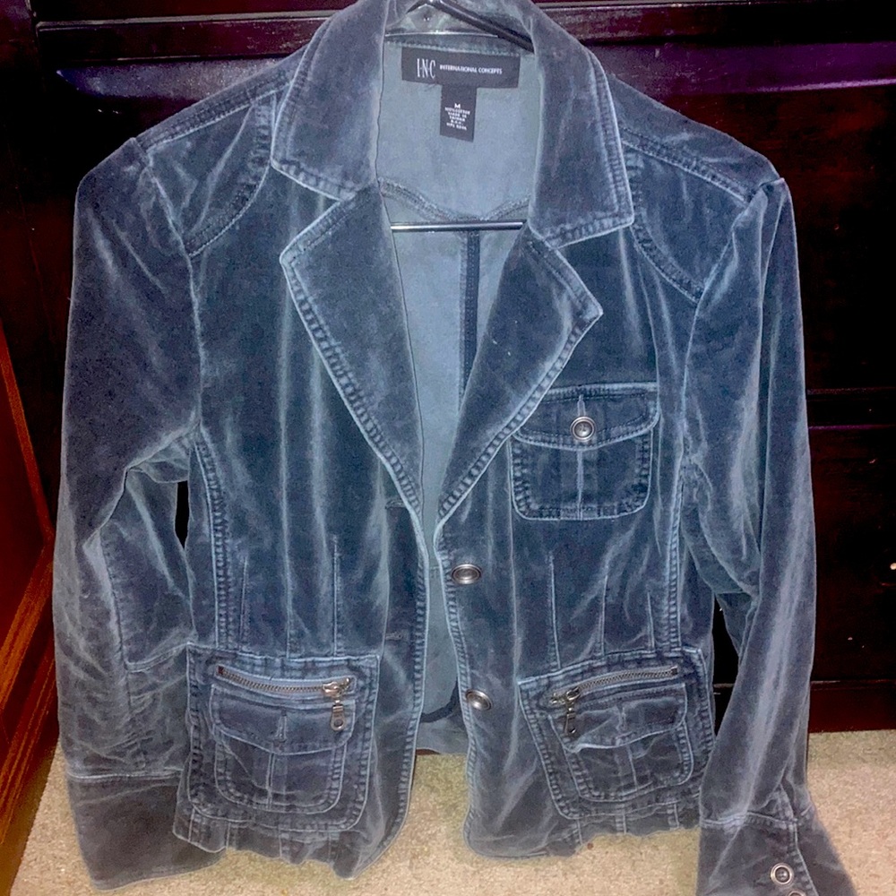 Velvet jean jacket.              Size: m women’s